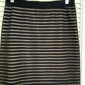 Ann Taylor black mesh overlay skirt, size 4